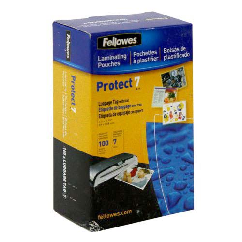 Fellowes Premium 7mil Punched Luggage Tag Pouches - 100pk