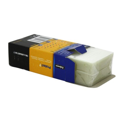 Fellowes Premium 7mil Punched Luggage Tag Pouches - 100pk