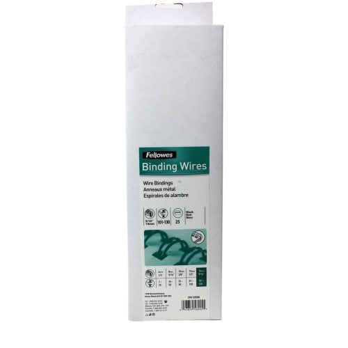 Fellowes Premium 9/16" Black Wire Binding Elements 25pk - 5255601