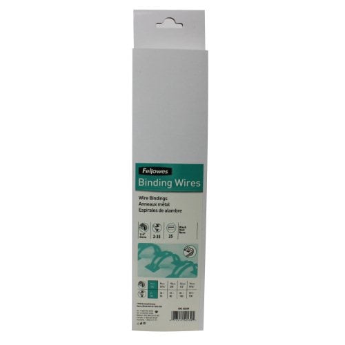 Fellowes Premium Black Wire Binding Elements - 25pk