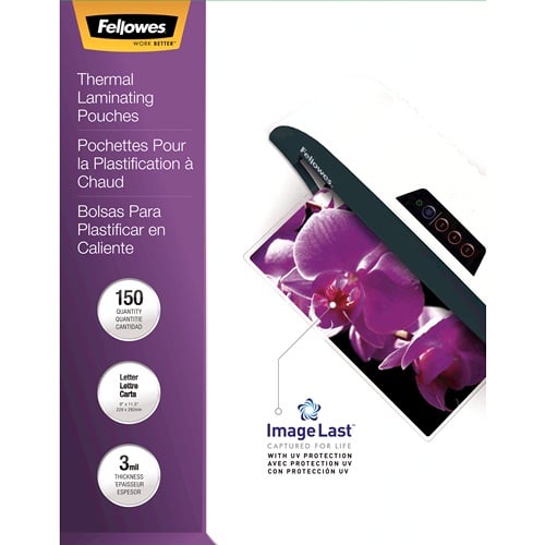 Fellowes ImageLast 3mil Letter Size Laminating Pouches 150pk - 5200509- Clearance Sale