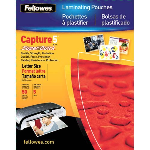 Fellowes SuperQuick Letter Size Laminating Pouches - 100pk