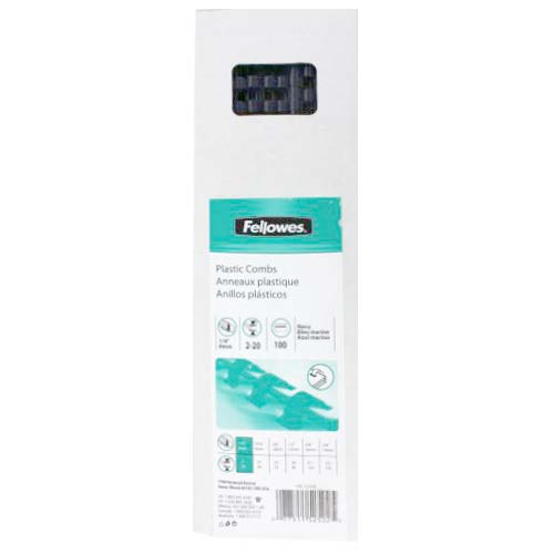 Fellowes Premium Navy Blue Plastic Binding Combs 100pk