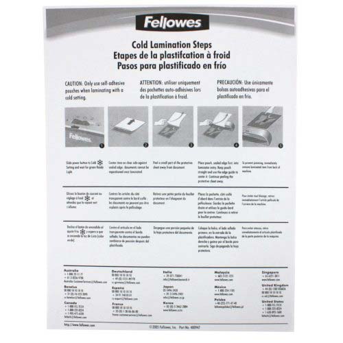 Fellowes Premium Pouch Laminating Starter Kit 52pk - 5208401