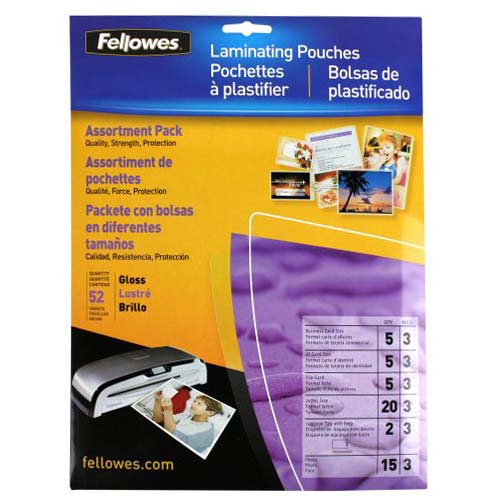 Fellowes Premium Pouch Laminating Starter Kit 52pk - 5208401