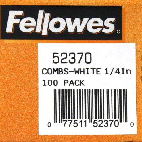 Fellowes Premium White Plastic Binding Combs
