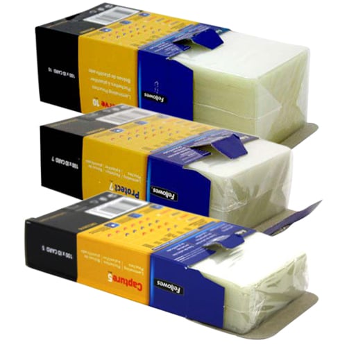 Fellowes Punched ID Card Laminating Pouches - 100pk