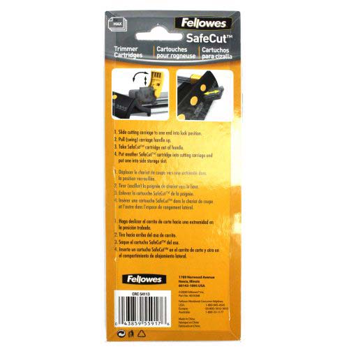 Fellowes SafeCut Assorted Replacement Cartridges 3pk - 5411304