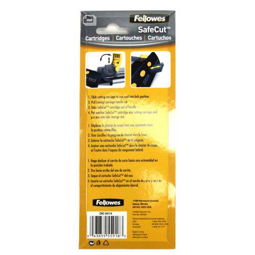 Fellowes SafeCut Straight Replacement Cartridges 2pk - 5411404