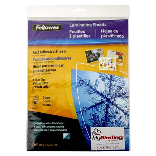Fellowes Self Adhesive 9" x 12" 3mil Laminating Sheets 10pk - 5221501