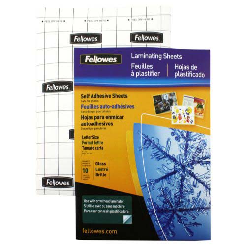 Fellowes Self Adhesive 9" x 12" 3mil Laminating Sheets 10pk - 5221501