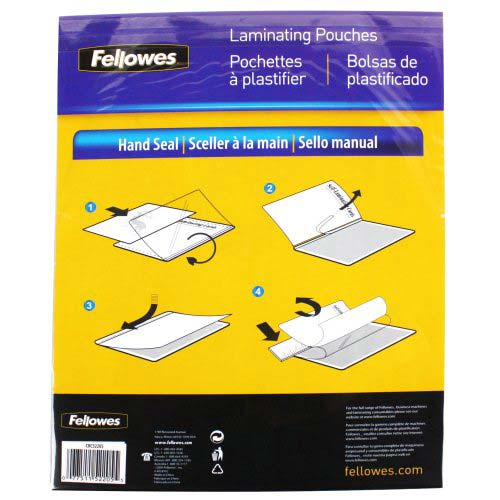 Fellowes Self Adhesive Letter Size Laminating Pouches 5pk - 52205
