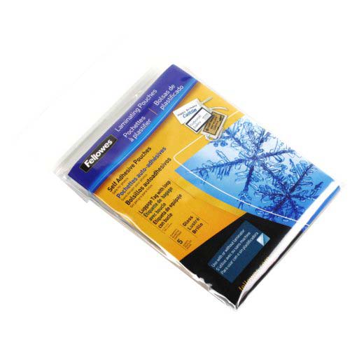 Fellowes Self Adhesive Luggage Tag Pouches with Loops 5pk - 5220301
