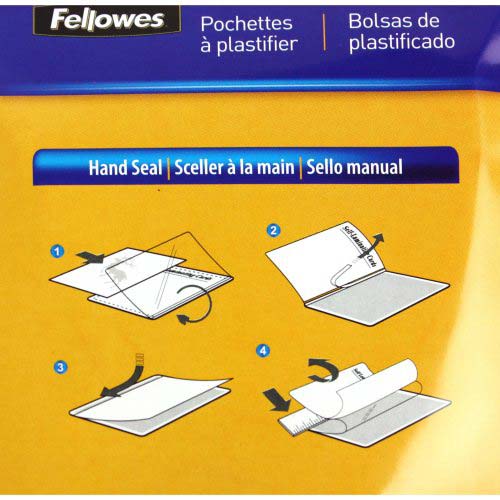Fellowes Self Adhesive Luggage Tag Pouches with Loops 5pk - 5220301