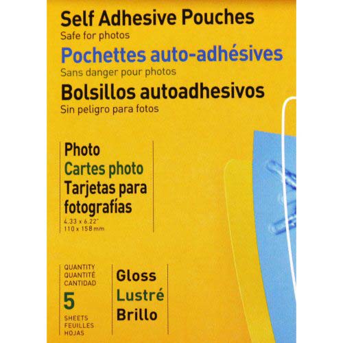 Fellowes Self Adhesive 4" x 6" Photo Size Laminating Pouches 5pk - 5220401 - Clearance Sale
