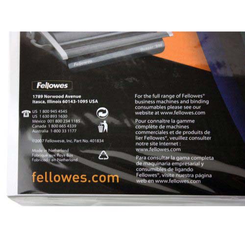 Fellowes White Grain Oversize Binding Covers 200pk - 52137