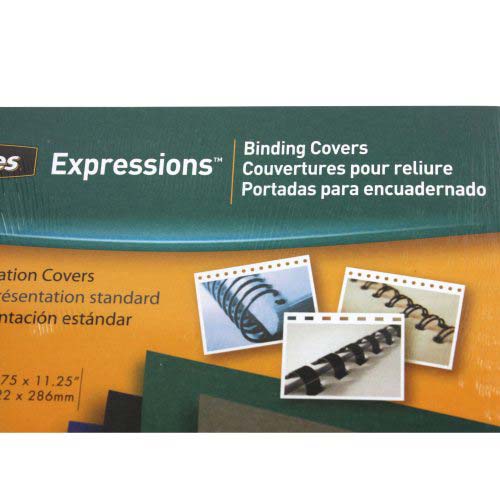 Fellowes White Grain Oversize Binding Covers - 50pk