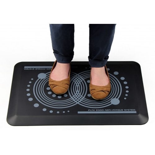 Floortex 16" x 24" AFS-TEX® 2000 Black Active Anti-Fatigue Mat