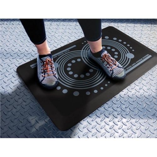 Floortex 20" x 32" AFS-TEX® 2000 Black Active Anti-Fatigue Mat