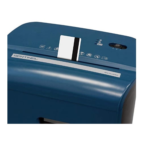 Sentinel FM102P Blue 10-Sheet Level P-4 Micro-Cut Paper Shredder (Discontinued)