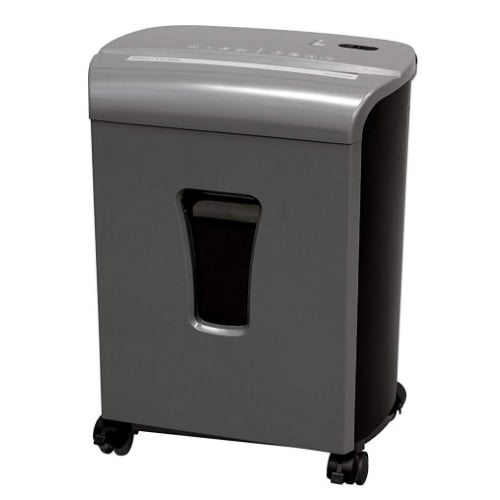 Sentinel FM102P Gunmetal 10-Sheet Level P-4 Micro-Cut Paper Shredder
