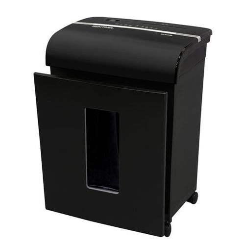 Sentinel FM140P-BLK 14-Sheet Level P-4 Micro-Cut Paper Shredder with Pullout Bin