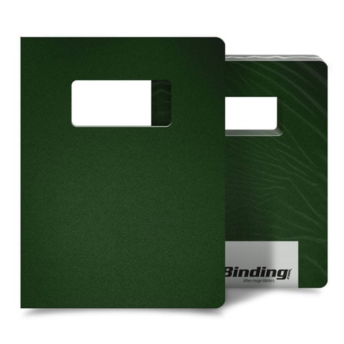 Forest Green 16mil Sand Poly 8.75" x 11.25" Covers with Windows - 25 Sets