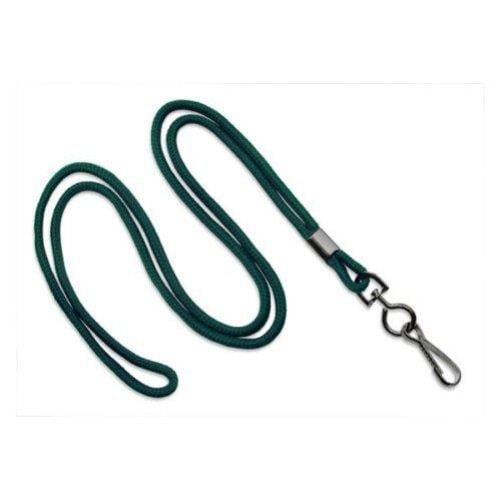 Forest Green Round Braid Lanyard with Black Swivel Hook 1000pk