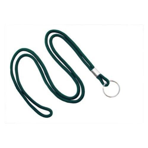 Forest Green Round Braid Lanyard with NPS Split Ring 100pk