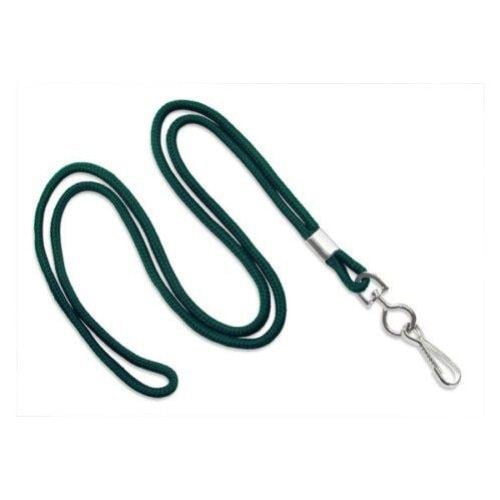 Forest Green Round Braid Lanyard with NPS Swivel Hook 100pk
