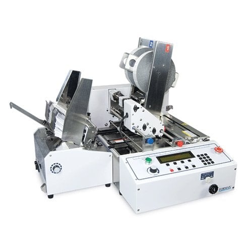 Formax FD 282 Double-Head Edge Tabber with Heavy Duty Feeder and Accessories