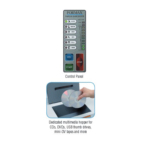 Formax FD 8714CC Cross-Cut Level 3 Multimedia Shredder