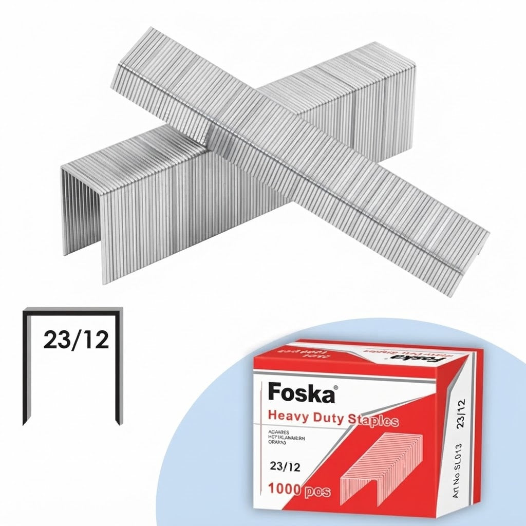 Foska 1/2" Heavy-Duty Staples for Skrebba W117R, W117L, and W115 Staplers