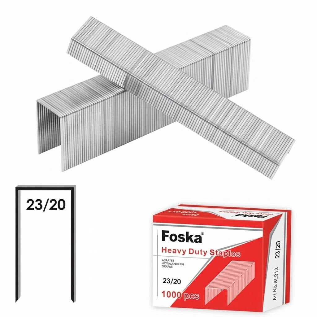 Foska 13/16" Heavy-Duty Staples for Skrebba W117R, W117L, and W115 Staplers