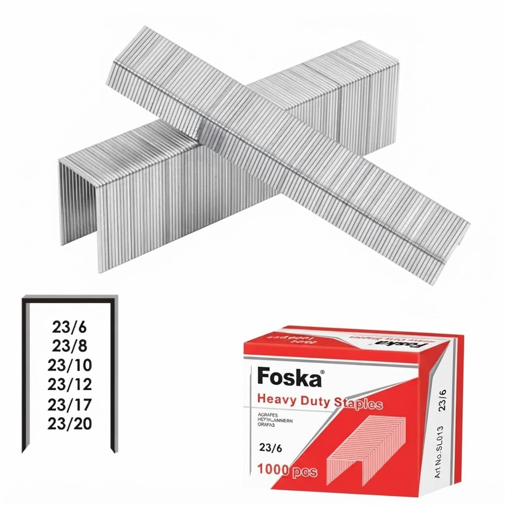 Foska 1/4" Heavy-Duty Staples for Skrebba W117R, W117L, and W115 Staplers