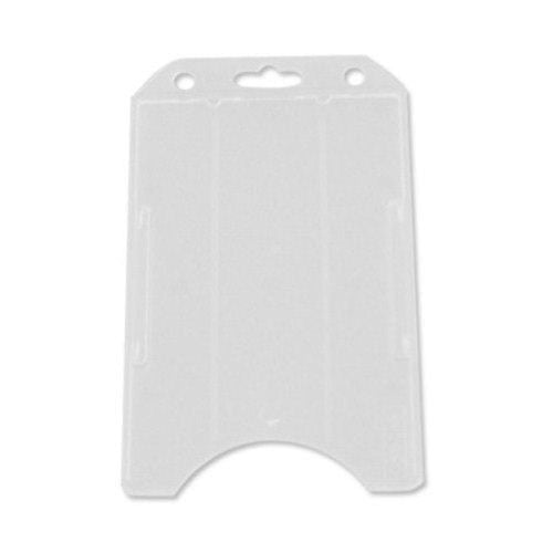 Frosted Open Face Vertical Rigid Badge Holders - 50pk