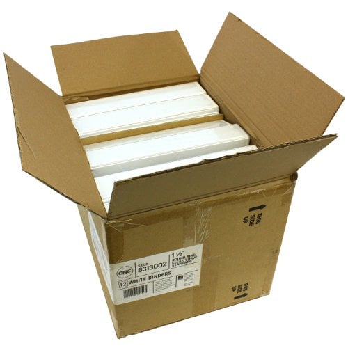 GBC 1-1/2" Round Ring Standard White Clear View Binder 12 pk - 8313002