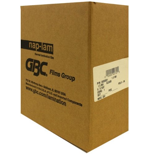GBC 1.5 Mil Clear NAP-LAM I 9" x 500' - 3000001