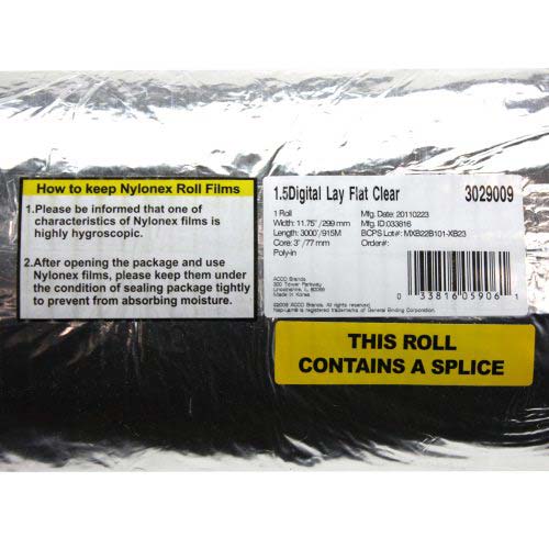 GBC 1.5 Mil Digital Lay Flat 11.5" x 3000' Clear - 3029009