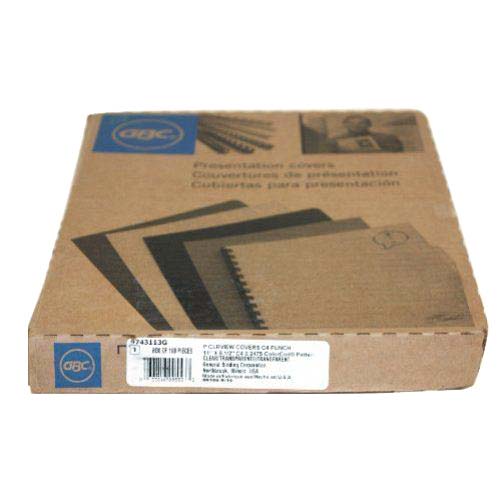 GBC 10mil 8.5" x 11" Clearview Coil Punched Covers 100pk - 9743113