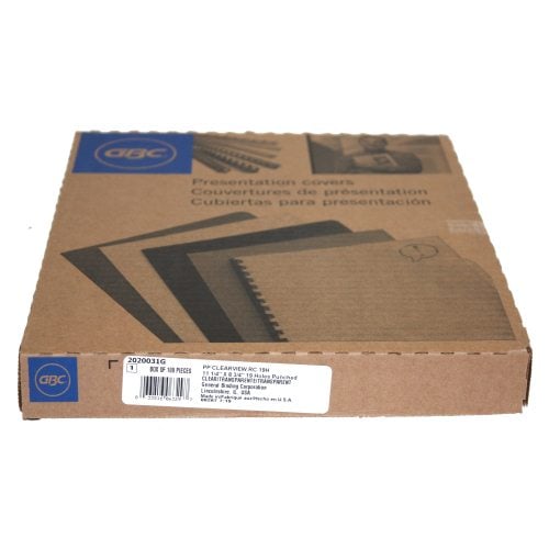 GBC 10mil 8.5" x 11" Velobind Punched Clear Covers 100pk - 9743713