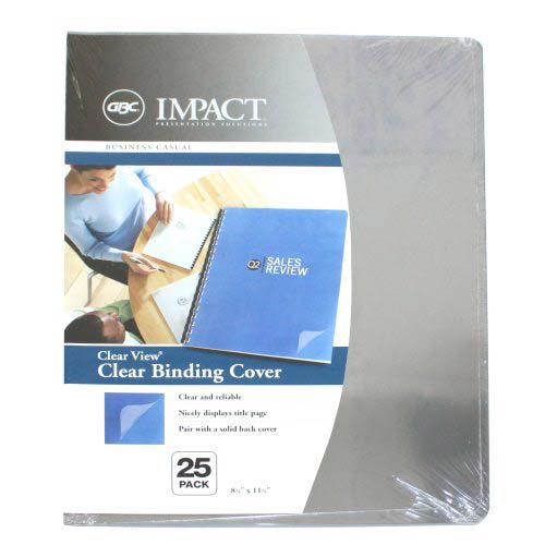 GBC 10mil 8.75" x 11.25" Clear Covers 25pk - 2001036