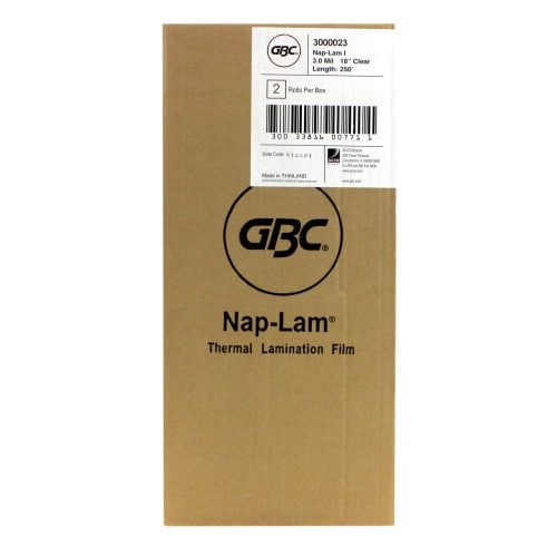 GBC 3.0 Mil Clear NAP-LAM I 18" x 250' - 3000023