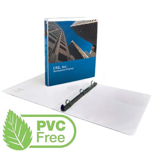 GBC 3" Round Ring Premium PVC-Free Black Clear View Binder 12pk - 8310523