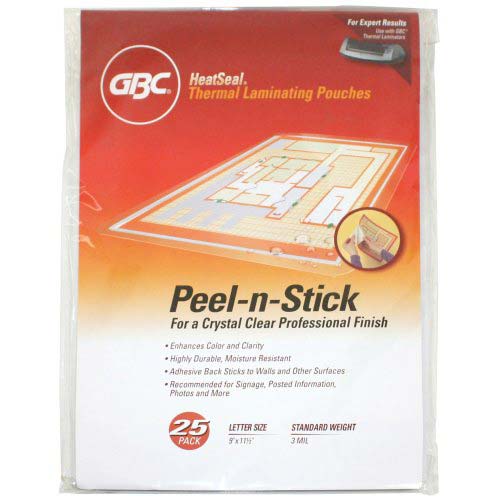 GBC 3mil Peel-N-Stick Letter Laminating Pouches 25pk - 3747191 Clearance Sale