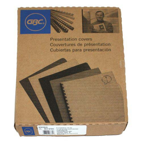 GBC 4mil 8.5" x 11" Comb Punched Clear View Covers 100pk - 9742361