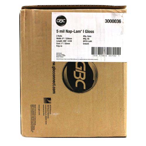 GBC 5.0 Mil Clear NAP-LAM I 9" x 200' - 3000036