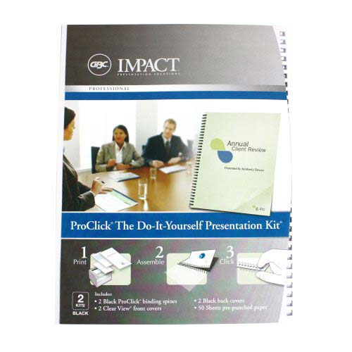 GBC 5/16" ProClick Do-It-Yourself Presentation Kit 2pk - 2515665