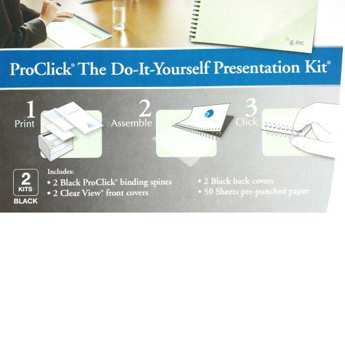 GBC 5/16" ProClick Do-It-Yourself Presentation Kit 2pk - 2515665