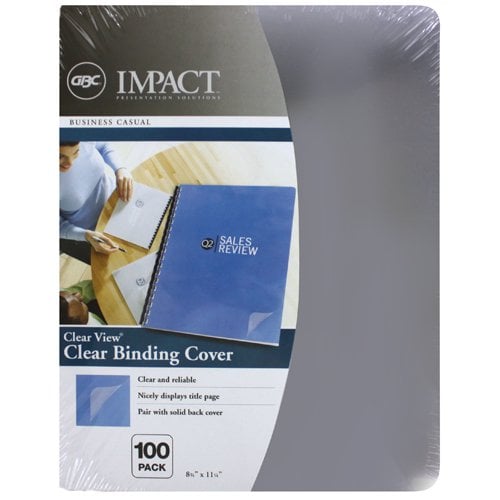 GBC 7mil 8.75" x 11.25" Clear View Covers 100pk - 2000036